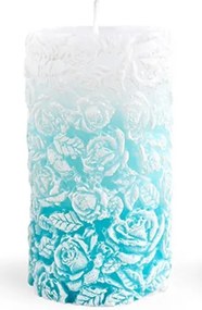 Parafínová svíčka DREAM 8x18,5 cm tyrkysová