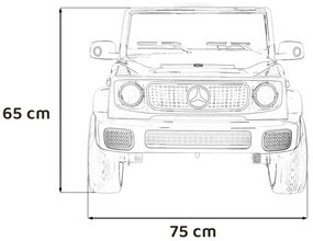 Detské autíčko s elektrickým pohonom 4x4 Mercedes Benz EQG - čierne