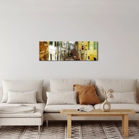 Obraz - Ulička v Benátkach (s hodinami) (90x30 cm)