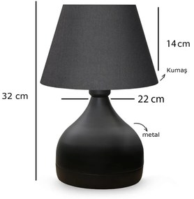 Stolná lampa Bolyn antracit