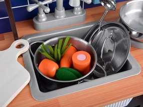 JOKOMISIADA Loft Drevená detská kuchynka s chladničkou ZA4129