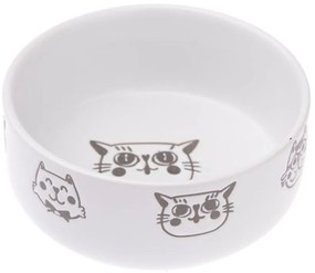 Biela keramická miska pre mačku Dakls, 300 ml
