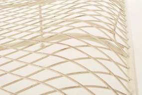 Rustikálna kovová lavička Tar - Krémová antik