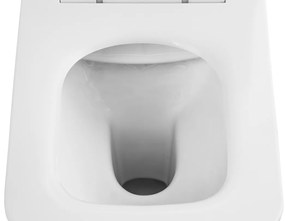 Gamma Mut-302, závesná WC misa Tornado/Rimless 520x355x360 mm + SLIM toaletné sedadlo, biela lesklá, GMA-MUT-302