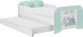 Wooden Toys Detská posteľ MIKI 160x80 PRIATELIA s funkciou spania