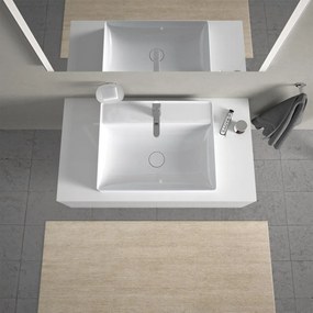 DURAVIT DuraSquare obdĺžniková umývadlová misa s otvorom, bez prepadu, 600 x 470 mm, biela, 2354600041