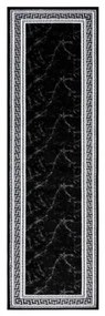 Koberec / Behúň GLOSS 2813 87 ramka, grécky - čierny / sivý