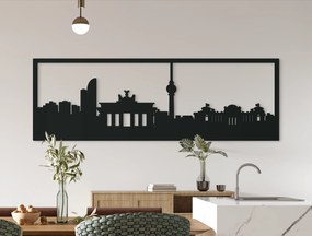 drevko Obraz Berlín panoráma Rozmer obrazu: 29,5 x 89 cm, Farba dekorácie: Čierna