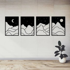 DUBLEZ | Viacdielna drevená dekorácia - Nočná obloha