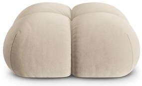 Béžová zamatová podnožka Loretto – Cosmopolitan Design