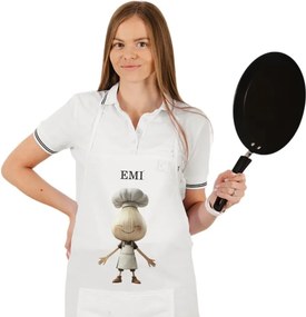 Kuchynská zástera Garlico EMI, biela