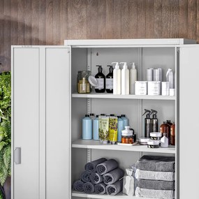 Kovová skriňa JAN Compact 1750 x 800 x 400 mm, sivá