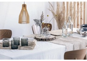 Závesné svietidlo Timber 4, 1x drevené tienidlo, lp