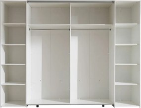 Šatníková skriňa Maturs, 267 cm, biela