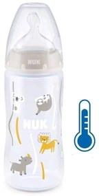 Dojčenská fľaša NUK FC+Temperature Control 300 ml BOX-Flow Control cumlík beige