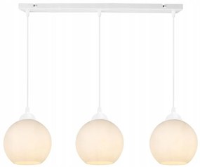 Závesné svietidlo Eliza, 3x biele sklenené tienidlo (výber z 2 farieb konštrukcie)