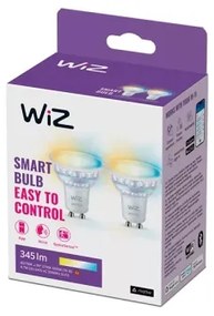 SADA 2x LED Stmievateľná žiarovka PAR16 GU10/4,7W/230V 2700-6500K CRI 90 Wi-Fi-WiZ