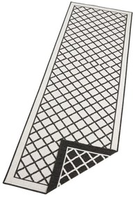 Hanse Home, Kusový koberec Twin Supreme 103425 Sydney black creme – na von aj na doma, 160x230, čierna, chodba / predsieň