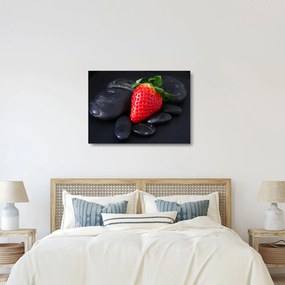 Sklenený obraz jahody (70x50 cm)