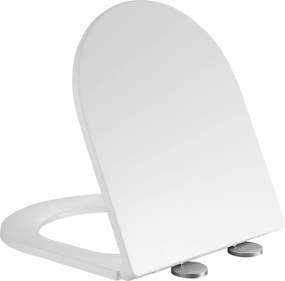 Erga Lily+, závesná WC misa 490x370x365mm, Rimless Tornado 2 + toaletné sedadlo s pomalým zatváraním, biela, ERG-V03-LILY-TO2-WH