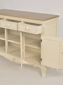 Komoda Rimini 120 cm z masivu krémová