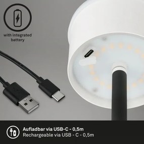 Briloner 1438015 - LED stmievateľná stojaca lampa KIKI 4,3W/5V IP44 2600 mAh čierna