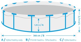 Marimex | Bazén Marimex Florida 3,66x1,22 m so zabudovaným skimmerom - motív TEAK | 10340286