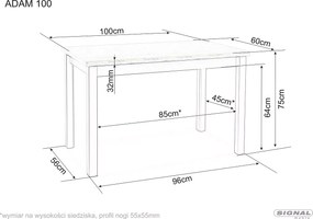 SI Stôl Adam 100