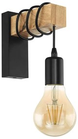 Toolight Toolight, nástenná lampa 1xE27 APP972-1W LINE, čierna-hnedá, OSW-03241