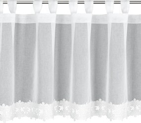 KRÁTKA ZÁCLONA NA PÚTKACH KAJA 150X70 CM BIELA