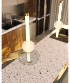 MAXLIGHT P0591 - LED Luster na lanku BORA LED/10W/230V pr. 22 cm biela/čierna