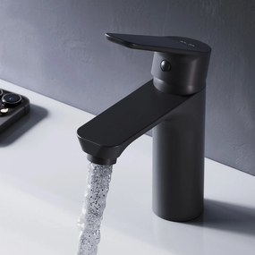 Umývadlová batéria AM.PM Hit FTA82122 jednopáková s odtokovým ventilom, čierna