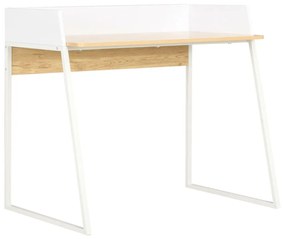 Stôl biely a dubový 90x60x88 cm