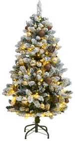 Umelý výklopný vianočný stromček 150 LED a sada gulí 150 cm 3210090