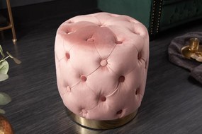 Dizajnová taburetka Rococo 37 cm staroružová