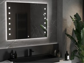 Mexen Ner, LED kúpeľňové zrkadlo s podsvietením 100x80 cm, 6000K, ochrana proti zahmlievaniu, 9809-100-080-611-00