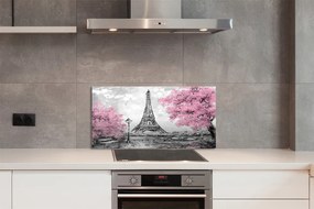 Nástenný panel  Paris jarný strom 120x60 cm