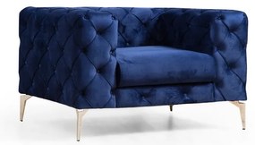 Tmavomodré kreslo Como – Artie