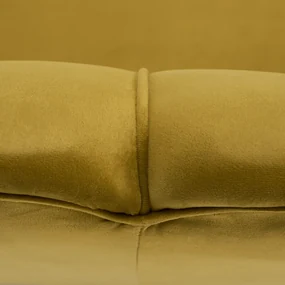 Lavica v štýle Art-deco, horčicová Velvet látka/gold chróm-zlatý, NOBLIN