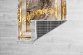 Koberec Marble Frame 180x280 cm sivý/zlatý