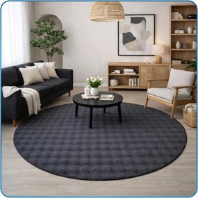 Koberec Rabbit Bubble sivý kruh