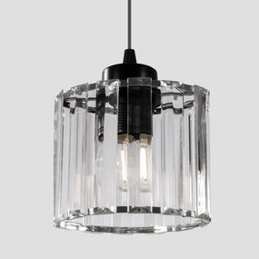 Toolight Toolight, Krištáľová závesná lampa E27 60W APP511-1CP, čierna, OSW-08551