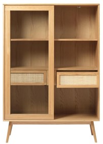 Dubová vitrína do obývačky Barrali (46720200), 160 cm