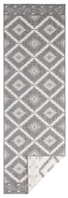Sivo-krémový vonkajší koberec NORTHRUGS Malibu, 80 x 250 cm
