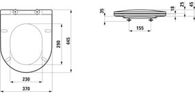LAUFEN H8989650000001 - Toaletné sedadlo PRO, duroplast, biela