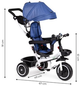 WELLHOX Otočná detská trojkolka 360° - fialová