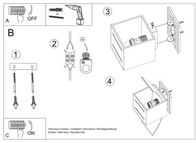 Nástenné svietidlo Loreto, 1x sklenené/sivé kovové tienidlo