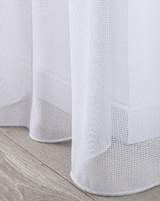 Záclona s riasením WAVE farba produktu biela látka polopriehľadný, zapletaná