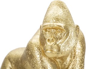 Dekoratívna soška Gorilla Side zlatá