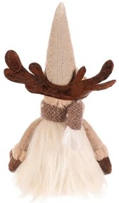 Vianočná dekorácia Sob, v. 32 cm, sediaci, béžová/hnedá